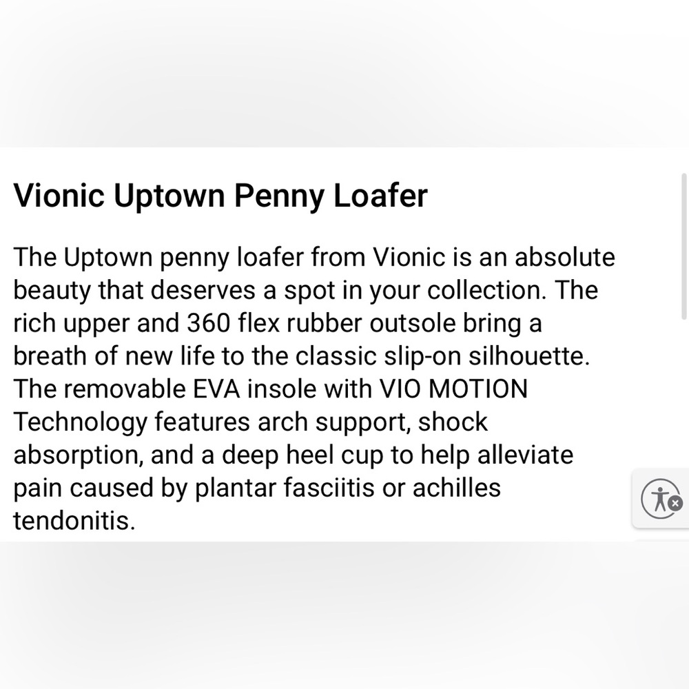 New $135 Vionic Uptown Penny Loafer gold shimmer leather 8.5 40 - Picture 6 of 11